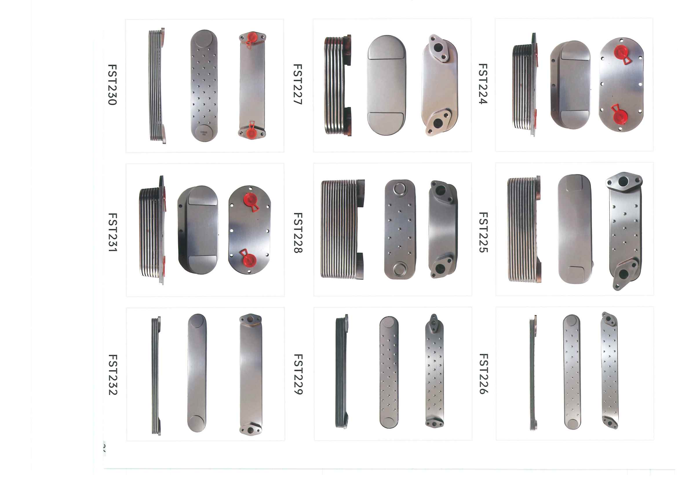 FST224–FST232 oil cooler references